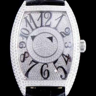 레플리카 [프랭크 뮬러] 남성용 화려함 극대화!!카사블란카 8880 DM D CD 더블 미스터리 최상급 퀄리티 쥬얼 화이트골드 다이아몬드 풀 셋팅 스위스 ETA 2824-A2 오토매틱 무브먼트 FRA0431  