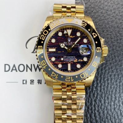레플리카 [로렉스] 남성용 지엠티 마스터 126718GRNR 타이거 아이언 18K 옐우골드 오토매틱 Cal.3285타입 브라운 다이얼 rol5612  