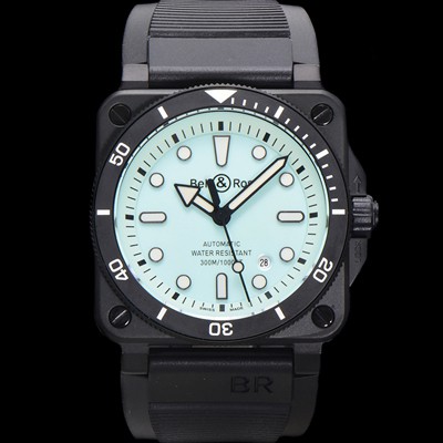 레플리카 [벨엔로즈] 남성용 인스트루먼트03 BR03A-D-LM-CESRB 오토매틱 9015타입 42mm 세라믹 우레탄줄 블루 다이얼 bel4111  