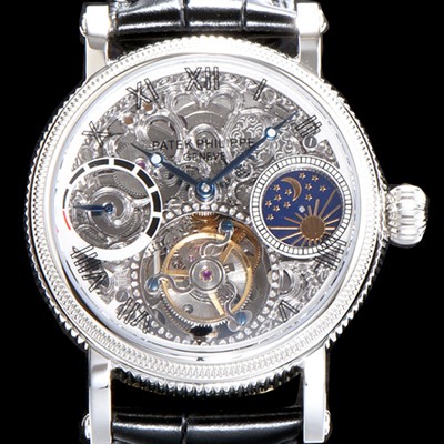 레플리카 [파텍필립] 남성용 그렌드 컴플리케이션 문페이즈 세귤 리얼 투어빌론 최상급 쥬얼 다이아몬드 베젤 스켈레톤 다이얼 PAT0403  