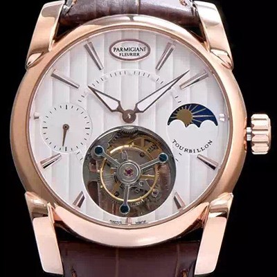 레플리카 [파르미지아니] 남성용 문페이즈 화이트다이얼 투어빌론 무브먼트 PAR4244  