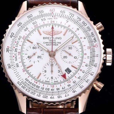 레플리카 [브라이틀링] 남성용 네비타이머 크로노그래프 화이트 다이얼 오토매틱 무브먼트 BRE0450  