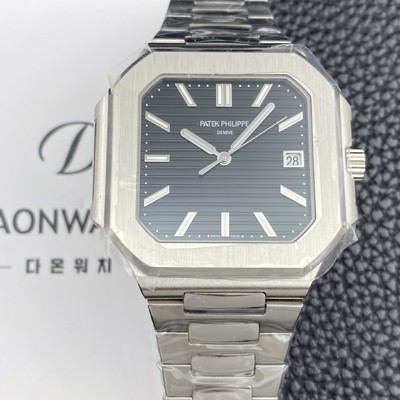 레플리카 [파텝필립] 남성용 큐비투스 데이트 Ref.5821 45mm 오토매틱 Cal.26-330 SC 타입 블랙 다이얼 pat2263  