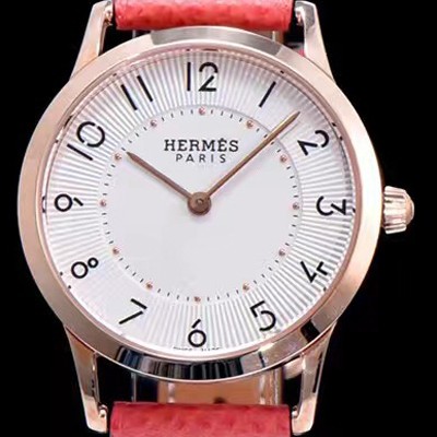 레플리카 [에르메스] 남성용 슬림 데르메스 W041767WW00 화이트 다이얼 춰츠 무브먼트 HEM4240  