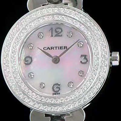 레플리카 [까르띠에] 여성용 하이 주얼리 워치 쉘 다이얼 다이아몬드 주얼리 세팅 쿼츠 무브먼트 CAR0100  