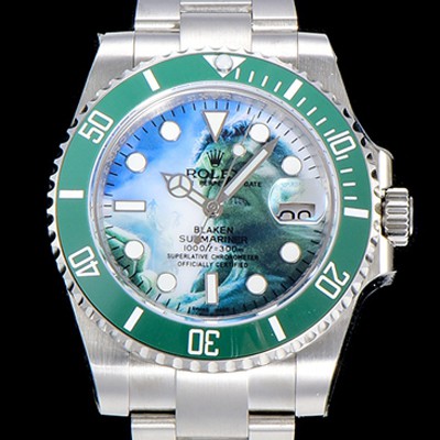 레플리카 [로렉스] 남성용 롤렉스 서브마리너 헐크 오토매틱 ETA2824-2 타입 40미리 그린 러버/우레탄줄 그린 다이얼 ROL79595  