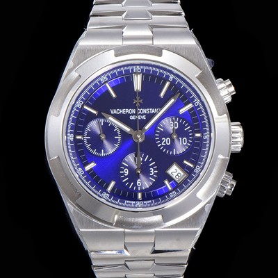 레플리카 [바쉐런콘스탄틴] 남성용 오버시즈 크로노그래프 42mm 오토매틱 5500S 메탈줄 블루다이얼 vac1121  