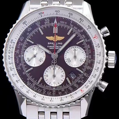 레플리카 [브라이틀링] 남성용 네비타이머 크로노그래프 브라운 다이얼 오토매틱 무브먼트 BRE0400  