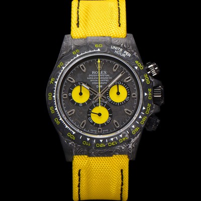 레플리카 [로렉스]남성용 데이토나 DIW 포지드카본 커스텀 40미리 크로노그래프 오토매틱 Cal.4130 무브먼트 블랙다이얼 ROL67082  