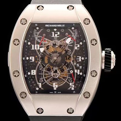 레플리카 [리차드밀레] 남성용 RM022 스켈레톤 다이얼 블랙 러버 스트랩 오토매틱 무브먼트 RIC0401  