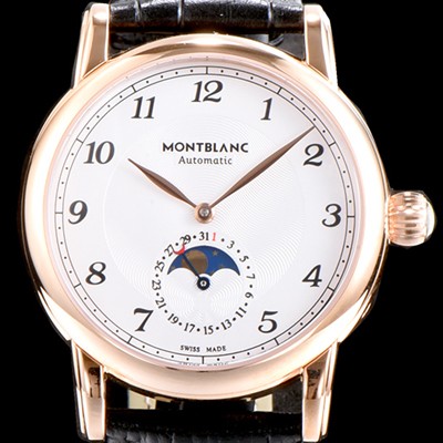 레플리카 [몽블랑] 남성용 박서준이 선택한 드라마 속 그 시계!! U0117327 스타 레거시 문페이즈 아이코닉 스타 컬력션 18k 로즈골드 화이트 다이얼 오토매틱 무브먼트 MON0400  
