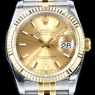 레플리카 [로렉스] 남성용 1:1퀄리티!! 데이져스트 116233 오이스터 36mm 18K 옐로우골드 샴페인 다이얼 쥬빌리 브레이슬릿 칼리버 3135타입 오토매틱 무브먼트 ROL0301  