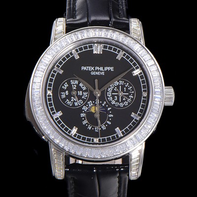 레플리카 [파텍필립] 남성용 Ref.5073P 그랜드 컴플리케이션 문페이즈 오토매틱 다이아몬드셋팅 42mm 가죽줄 블랙다이얼 pat9125  