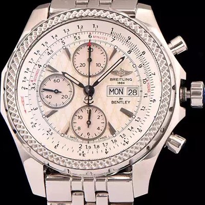 레플리카 [브라이틀링] 남성용 벤틀리 지티2 크로노 그래프 화이트 다이얼 BRE0411  