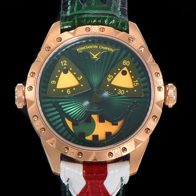 레플리카 [콘스탄틴 차이킨] 남성용 조커 오토매틱 NH35타입 42mm 18K 로즈골드 가죽줄 화이트 다이얼 kon71269  