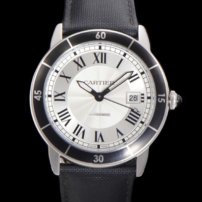 레플리카 [까르띠에] 롱드 끄로아지에 WSRN0002 오토매틱 ETA2824-2 42mm 남성용시계 나토천스트랩 화이트 다이얼 car69312  