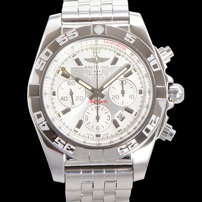 레플리카 [브라이틀링] 남성용 크로노맷 오토매틱 크로노그래프 ETA7750-2타입 44mm 매탈줄 화이트다이얼 bre9153  