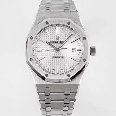 레플리카 [오데마피게] 남성용 하이엔드 로얄오크 15400ST.OO.1220ST.02 오토매틱 Cal.3120타입 41mm 실버 와플 다이얼 AUD4230  