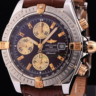 레플리카 [브라이틀링] 남성용 크로노매트 크로노그래프 브라운 다이얼 오토매틱 무브먼트 BRE0242  