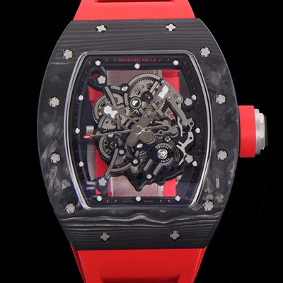 레플리카 [리차드밀레]남성용 RM055 NTPT 카본케이스 50미리 스켈레톤 블랙다이얼 기계식 수동형 무브먼트 RIC53475  