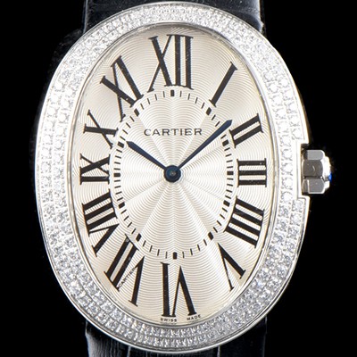 레플리카 [까르띠에] 여성용//커플 베누아 스위스 쿼츠 쥬얼리 베젤 화이트 다이얼 CAR0340  