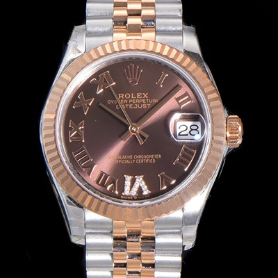 레플리카 [로렉스] 여성용 2021신상 데이져스트 오토매틱 ETA2824-2688 31mm 18K로즈골드 메탈줄 브라운 다이얼rol46907  