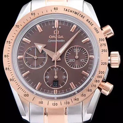 레플리카 [오메가] 남성용 스피드 마스터 브라운 다이얼 오토매틱 무브먼트 OMG0010  