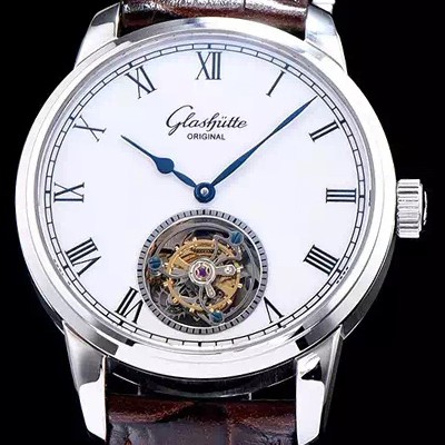 레플리카 [글라슈테 오리지날] 남성용 글라슈테 화이트 다이얼 투어빌론 무브먼트 GLA4200  