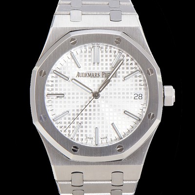 레플리카 [오데마피게] 남성용 로얄오크 15510 오토매틱 Cal.4302타입 메탈줄 화이트다이얼  aud5129  