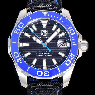 레플리카 [태그호이어] 남성용 아쿠아레이서 300M 블루 세라믹 베젤 A2824-2 오토매틱 블랙 다이얼 TAG73942  