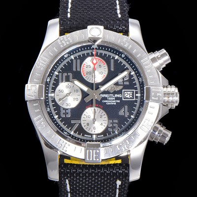 레플리카 [브라이틀링]남성용 어벤져 II 크로노그래프 45미리 볼카노 오토매틱 블랙다이얼 BRE65949  