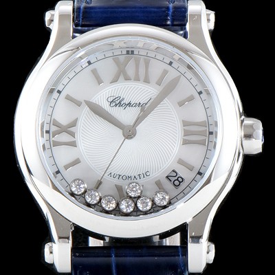 레플리카 [쇼파드] 여성용 베스트셀러!!해피 스포츠 278559-3001 36MM 스테인리스 스틸 다이아몬드UP!! 화이트 다이얼 오토매틱 무브먼트 CHO0241  