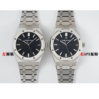 레플리카 [오데마피게] 남성용 로얄오크 15500ST.OO.1220ST.03 41mm 오토매틱 Cal.4302 무브먼트 블랙 다이얼 aud6541  