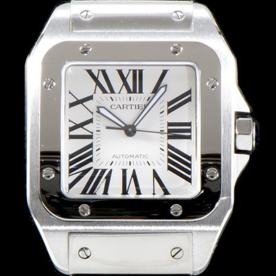 레플리카 [까르띠에] 남성용 최신버전 업그레이드형!! 산토스 100주년 W200737G 라지 모델 베스트 에디션 크림빛 신형 다이얼 오토매틱 무브먼트 CAR4033  