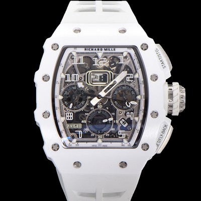 레플리카 [리차드밀레] 남성용 RM11-03 티타늄 케이스/블랙 PVD코딩 베젤 크로노그래프 50mm 오토매틱 무브먼트 스켈레톤 다이얼 ric0257  