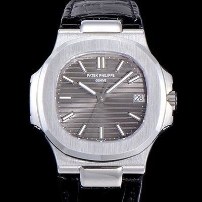 레플리카 [파텍필립] 남성용 5711G 노틸러스 Cal.324 S C타입무브 오토매틱 40미리 가죽스트랩/가죽줄 그레이다이얼 PAT75376  