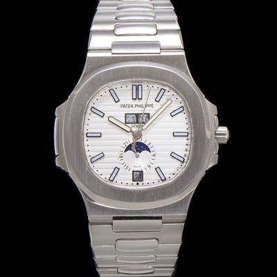 레플리카 [파텍필립] 남성용 노틸러스 5726/1A-010 오토매틱 Cal.324 타입 40.5mm 메탈줄 화이트 다이얼 pat2216  