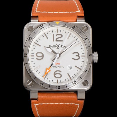 레플리카 [벨엔로즈] 남성용 인스트루먼트03 BR0393-GMT-STSCA 오토매틱 2836타입 42mm 우레탄줄 화이트 다이얼 bel4118  