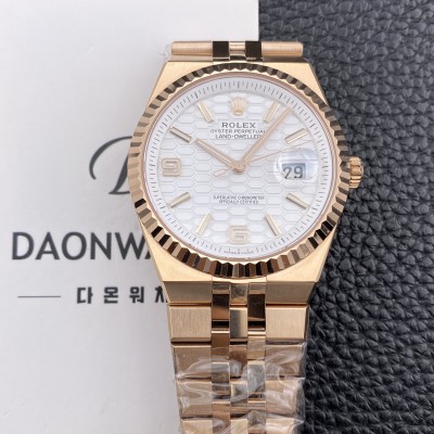 레플리카 [로렉스] 남성용 랜드드웰러 m127335 플랫 주빌리 18K 로즈골드 40mm 오토매틱 Cal.7135타입 화이트 다이얼 rol5641  