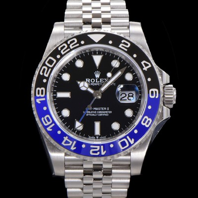 레플리카 [로렉스] 남성용 신형 지엠티 마스터II 최종형 m126710 (베트걸) 파워에이드 904L스틸 !! 신형 Cal. 3285 오토매틱 무브먼트 듀얼 타임 블루/블랙 투톤 24시간 회전 베젤 블랙 다이얼 ROL05953  