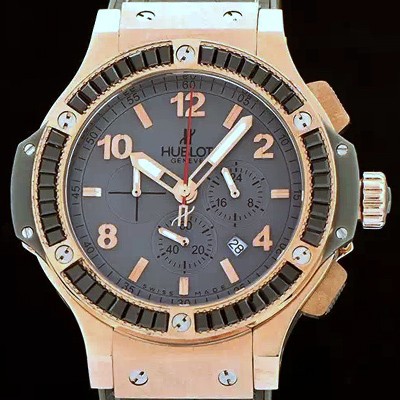 레플리카 [휴블렛] 남성용 빅뱅 에볼루션 쿼츠 다이아몬드 버젼 그레이다이얼 HUB0442  