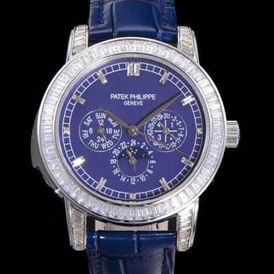 레플리카 [파텍필립] 남성용 Ref.5073P 그랜드 컴플리케이션 문페이즈 오토매틱 다이아몬드셋팅 42mm 가죽줄 블루다이얼 pat5319  
