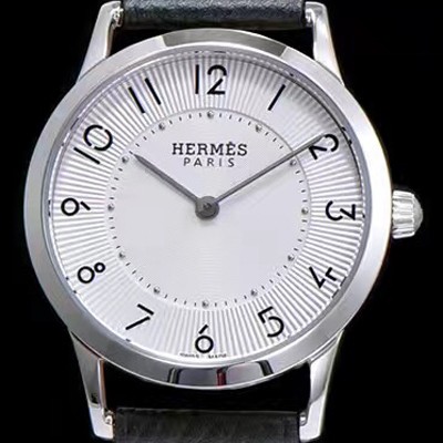 레플리카 [에르메스] 남성용 슬림 데르메스 W041733WW00 화이트 다이얼 춰츠 무브먼트 HEM4201  