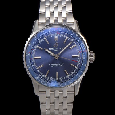 레플리카 [브라이틀링] 남성용 네비타이머 A17329161C1A1 크로노그래프 오토매틱 2824 타입 41mm 메탈줄 블루 다이얼 bre6036  
