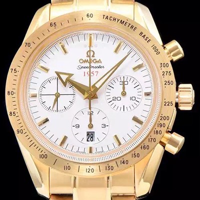 레플리카 [오메가] 남성용 스피드 마스터 화이트 다이얼 오토매틱 무브먼트 OMG0011  