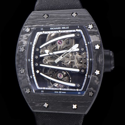 레플리카 [리차드밀레] 남성용 리차드밀 RM59-01 요한블랙 투어빌론 카본재질 51mm 스켈레톤 다이얼 오토매틱 무브먼트 RIC01430  