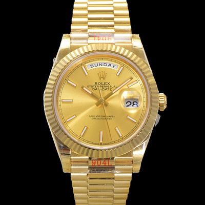 레플리카 [로렉스] 남성용 New 데이데이트 m228238-0003 무게187g 18K 옐로우골드 40mm 오토매틱 Cal.2836-2 타입 샴페인 다이얼 rol5396  
