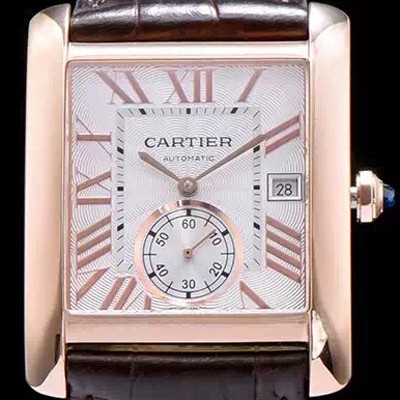 레플리카 [까르띠에] 남성용 탱크 화이트 다이얼 오토매틱 무브먼트 CAR0011  