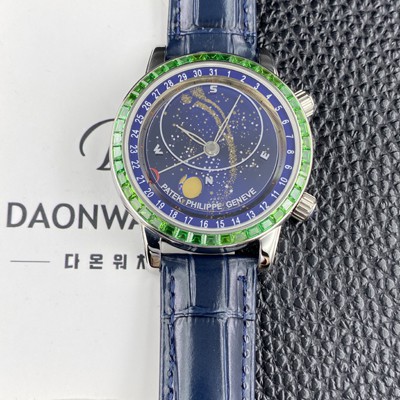 레플리카 [파텍필립] 남성용 그랜드 컴플리케이션 6104P 문페이즈 43mm 오토매틱 Cal.240 타입 블루 다이얼 pat2273  