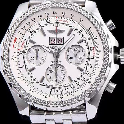 레플리카 [브라이틀링] 남성용 밴틀리 6.75 빅데이트 화이트 다이얼 BRE0400  